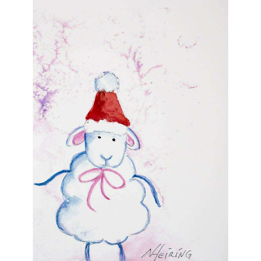 Market on Blackhawk:  Ewe Have an Awesome Christmas - a 5" x 7" Watercolor Card with Envelope - Default Title  |   Natalie Campbell
