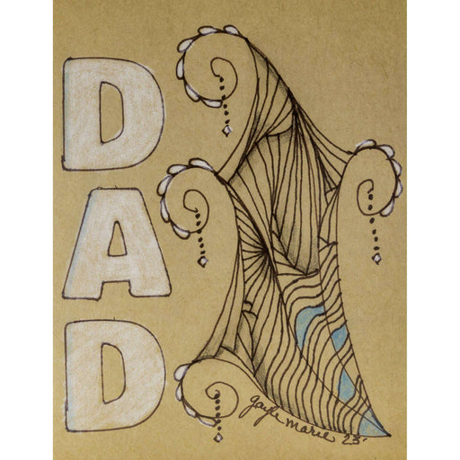 Market on Blackhawk:  Father's Day ZenDoodle Cards - Handmade & Original Drawing - Style 1  |   Things That Garnish