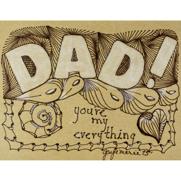 Market on Blackhawk:  Father's Day ZenDoodle Cards - Handmade & Original Drawing - Style 3  |   Things That Garnish