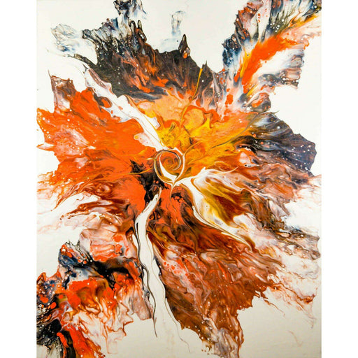 Market on Blackhawk:  FLUID ART: Coral Bloom (12" x 16")   |   Things That Garnish