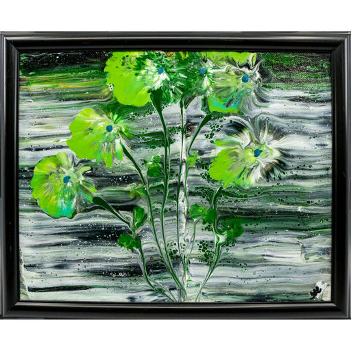 Market on Blackhawk:  FLUID ART: Green Flowers (8" x 10") - Default Title  |   Things That Garnish