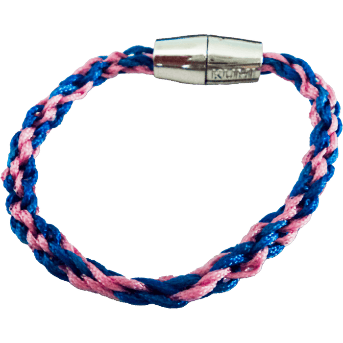 Market on Blackhawk:  Friendship Bracelets - Blue and Light Pink  (7.25" x 0.25", 0.2 oz.)  |   Rag Rug Haven