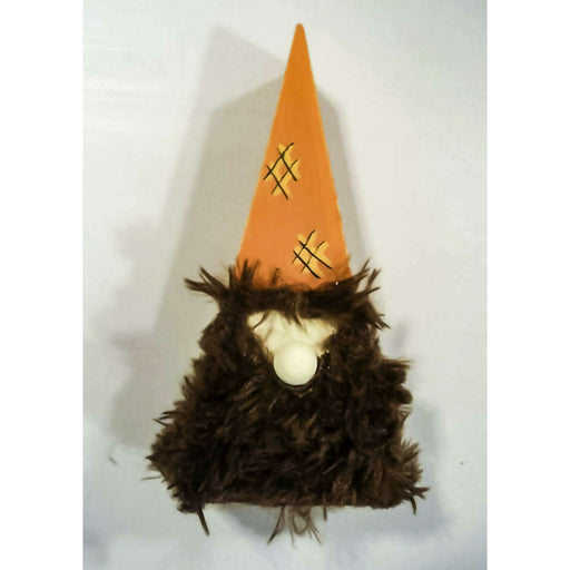 Market on Blackhawk:  Gnomes - Wooden & Handmade - Orange Hat, Brown Recycled Faux fur Beard (2" x 3.5" x 8" - 6.4 oz.)  |   Rag Rug Haven
