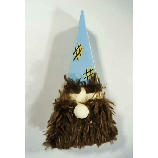 Market on Blackhawk:  Gnomes - Wooden & Handmade - Blue Hat and Brown Beard (2" x 3" x 6.5" - 4.2 oz.)  |   Rag Rug Haven