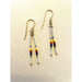 Market on Blackhawk:  Gold and Seed Bead Double Stick Earrings - White Base Color  |   LA MAISON RAVOUX