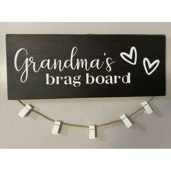 Market on Blackhawk:  Grandma's Brag Board - Handmade Painted Wood Sign   |   Ceils Crafts