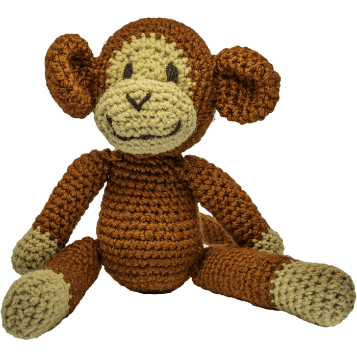 Market on Blackhawk:  Hand Crocheted Monkey Stuffed Animals - Large Rusty Brown Monkey  |   Pretty Cute Creations by Judi