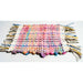 Market on Blackhawk:  Hand Made on a Loom Coaster/ Doll Rug - Pink, Yellow< Blue Print Hand Made on a Loom Coaster/ Doll Rug  |   Rag Rug Haven