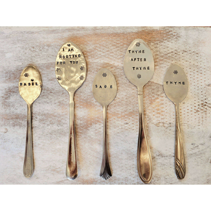 Market on Blackhawk:  Hand-Stamped Garden Marker Spoons   |   Blufftop Farm