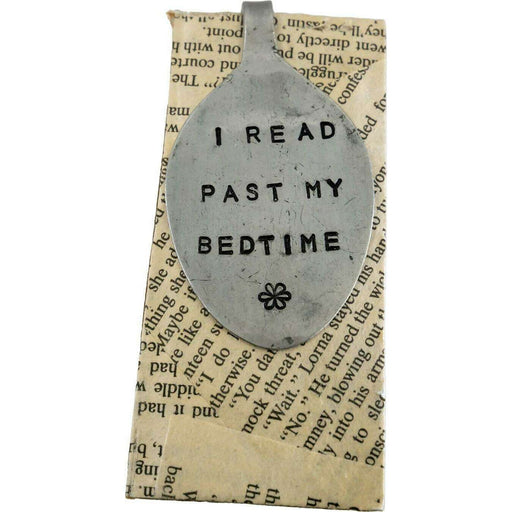 Market on Blackhawk:  Hand-Stamped Vintage Spoon Bookmarkers - I Read Past My Bedtime  |   Blufftop Farm