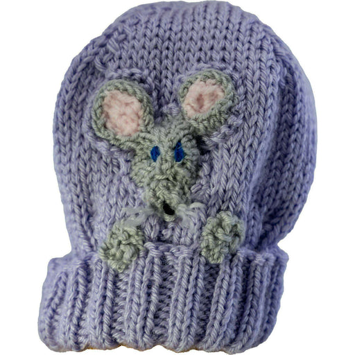 Market on Blackhawk:  Handmade Hat with Animal - Light Purple with Mouse  (1-4 yrs, 1.7 oz.)  |   Pretty Cute Creations by Judi