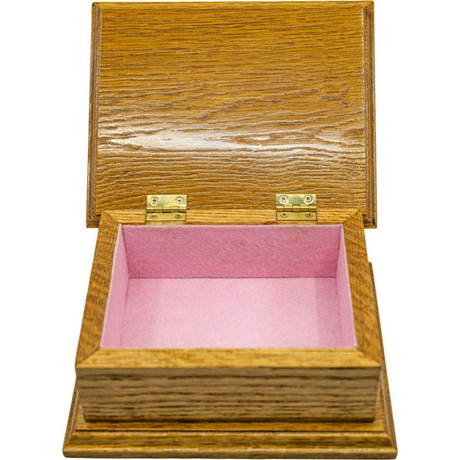 Market on Blackhawk:  Handmade Jewelry Boxes by CB's Woodworking - Solid Top with Pink Inside  |   CBs Woodworking