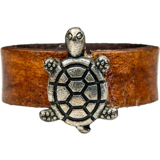 Market on Blackhawk:  Handmade Leather RIngs - Turtle  (3.55" inside length, 1" L x 1" W x 0.75" H, 0.2 oz.)  |   Cowgirl Pretty