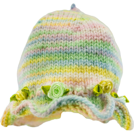 Market on Blackhawk:  Handmade Ruffled Hats - Multi-Colored Variegated 1  (0 to 6 months, 0.8 oz.)  |   Pretty Cute Creations by Judi