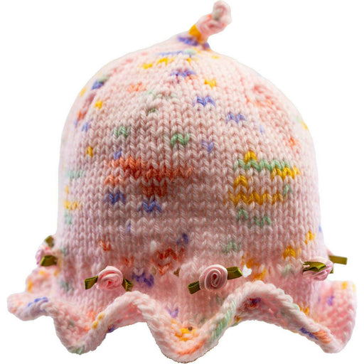 Market on Blackhawk:  Handmade Ruffled Hats - Pink Variegated 1  (0 to 6 months, 0.9 oz.)  |   Pretty Cute Creations by Judi