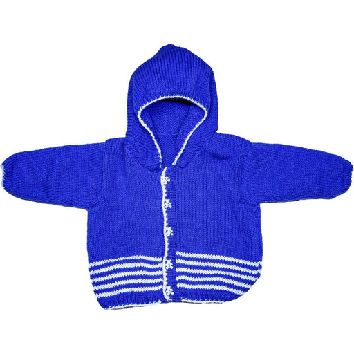 Market on Blackhawk:  Hooded Sweaters for Boys - Blue with Light Blue Trim  (Size 2)  |   Pretty Cute Creations by Judi
