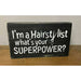 Market on Blackhawk:  I'm a Hairstylist.  What's your Superpower? - Handmade Painted Wood Sign - Black Background  |   Ceils Crafts