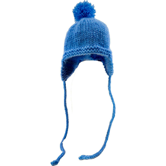 Market on Blackhawk:  Infant Earflap Hats - Handmade - Medium Blue  |   Pretty Cute Creations by Judi