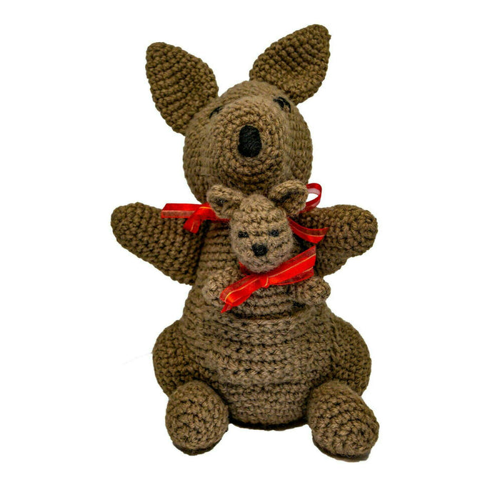 Market on Blackhawk:  Kangaroo & Baby Crochet Stuffed Animal (handmade)   |   Pretty Cute Creations by Pat