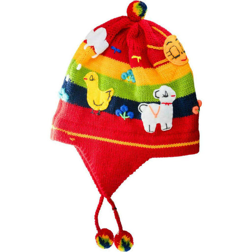 Market on Blackhawk:  Kids Knit Chullo Hats - Children's Chullo Hat, Kid's Hat Red  |   Blufftop Farm