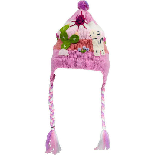 Market on Blackhawk:  Kids Knit Chullo Hats - Children's Chullo Hat, Kid's Hat Pink  |   Blufftop Farm