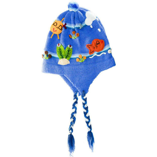 Market on Blackhawk:  Kids Knit Chullo Hats - Children's Chullo Hat, Kid's Hat Blue  |   Blufftop Farm