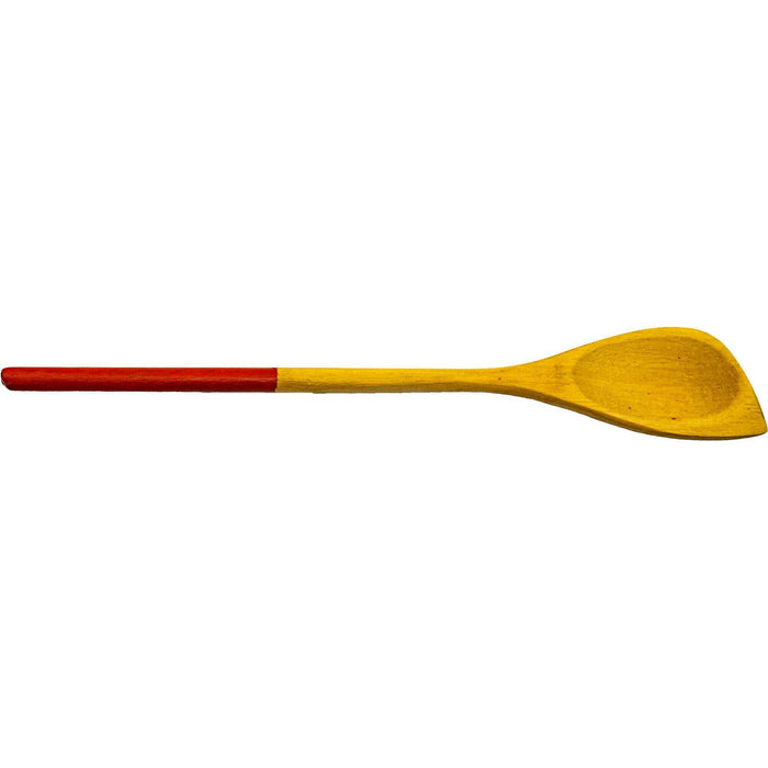 Market on Blackhawk:  Kitchen Utensils (#1738) - Red Handle Bamboo Corner Spoon (1.88" x 12" x 0.5, 0.6 oz.)  |   Quilts by Barb