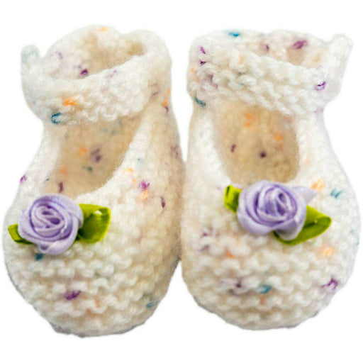 Market on Blackhawk:  Mary Janes Infant Booties - Lavender Variegated  |   Pretty Cute Creations by Judi