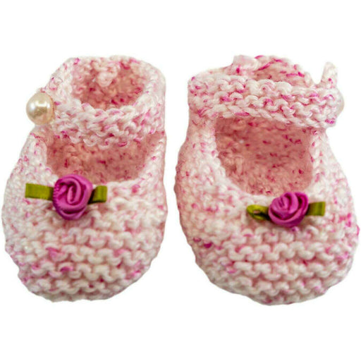 Market on Blackhawk:  Mary Janes Infant Booties - Pink Variegated  |   Pretty Cute Creations by Judi