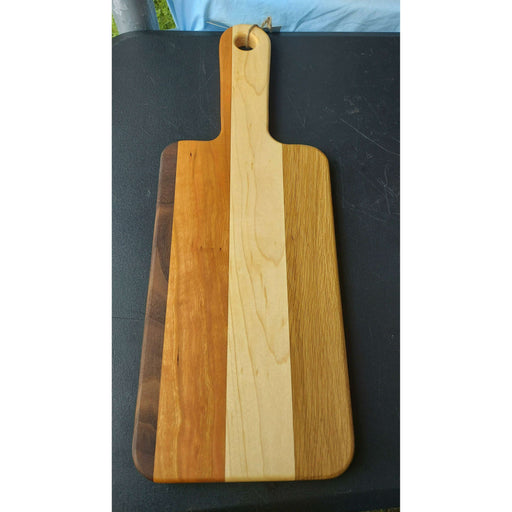 Market on Blackhawk:  Medium cutting board w/handle - Medium Cutting Board #4 with handle (18.5 "x6.5"x0.75")  |   CBs Woodworking