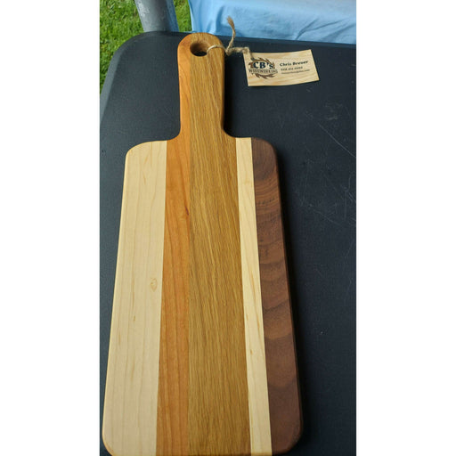 Market on Blackhawk:  Medium cutting board w/handle - Medium Cutting Board #5 with handle (18.5 "x6.5"x0.75")  |   CBs Woodworking