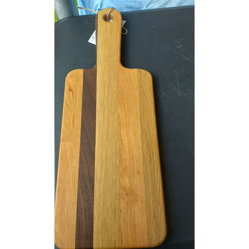 Market on Blackhawk:  Medium cutting board w/handle - Medium Cutting Board #7 with handle (18.5 "x6.5"x0.75")  |   CBs Woodworking
