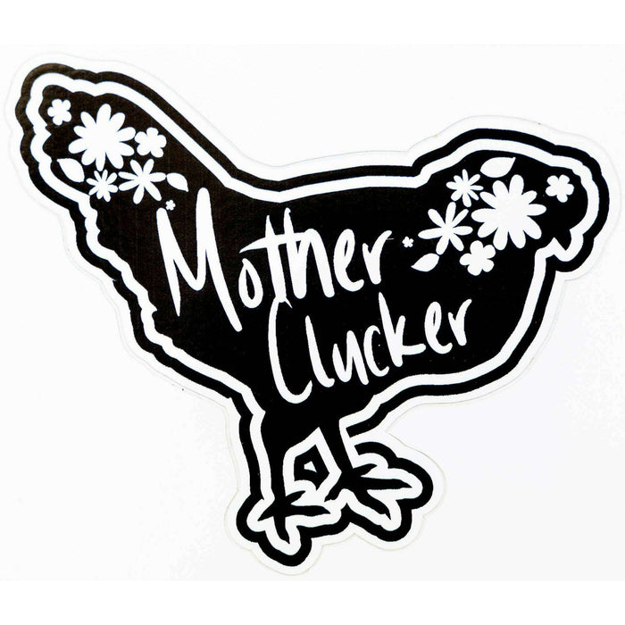 Market on Blackhawk:  Mother Clucker Stickers - 2" x 3" Sticker  |   Joliettes Trading Company