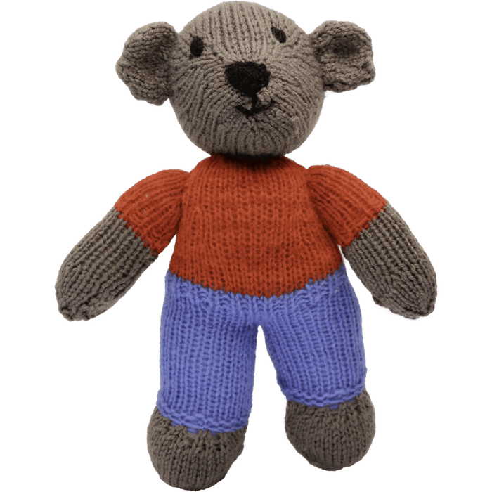 Market on Blackhawk:  Mr. & Mrs. Bear Handmade Stuffed Animal - Brown Bear with Red Shirt & Blue Pants  |   Pretty Cute Creations by Judi