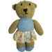 Market on Blackhawk:  Mr. & Mrs. Bear Handmade Stuffed Animal - Tan Mrs. Bear with Light Blue Shirt and Varigated Skirt  |   Pretty Cute Creations by Judi
