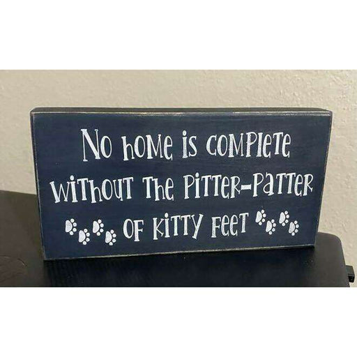 Market on Blackhawk:  No Home is Complete Without the Pitter Patter of Kitty Feet - Handmade Painted Wood Sign   |   Ceils Crafts