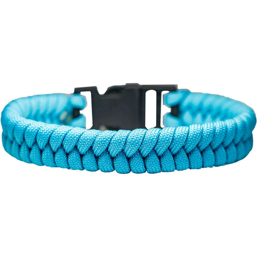 Market on Blackhawk:  Paracord Bracelets (for hiking, outdoors) - Turquoise (Basic) - Fits wrists with 9.5" circumference - width = 0.31", height = 0.75", weight = 0.7 oz.  |   Cowgirl Pretty