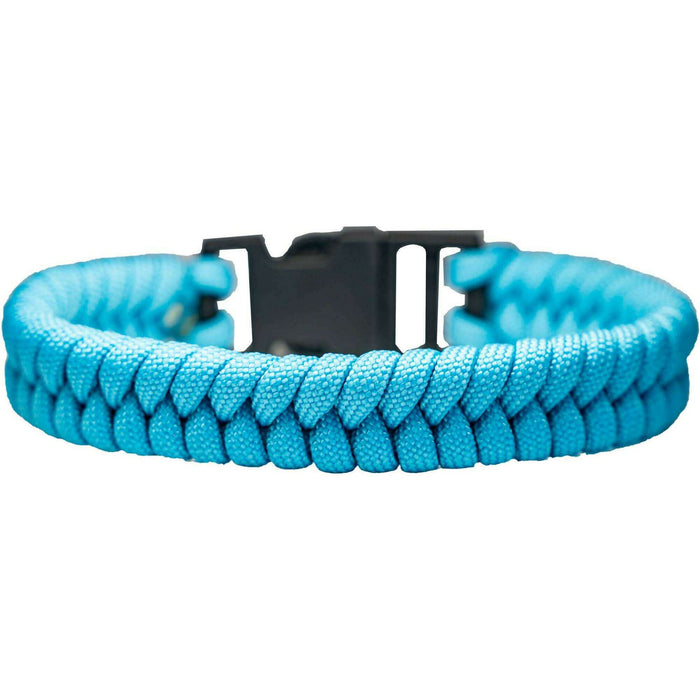 Market on Blackhawk:  Paracord Bracelets (for hiking, outdoors) - Turquoise (Basic) - Fits wrists with 9.5" circumference - width = 0.31", height = 0.75", weight = 0.7 oz.  |   Cowgirl Pretty