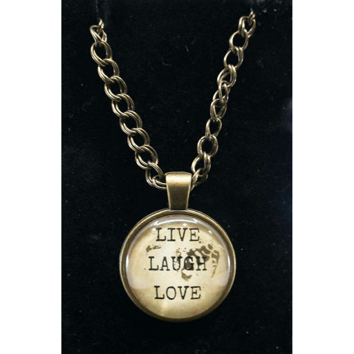 Market on Blackhawk:  Pendant Necklaces - Live, Laugh, Love, Adjustable (18.5" long, 0.7 oz.)  |   Cowgirl Pretty