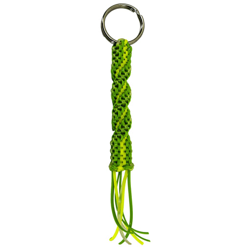 Market on Blackhawk:  Plastic Braided Zipper Pull & Key Chains - Key Chain & Zipper Pull: Green, Yellow & Glow in the Dark, with Key Ring (approx 7")  |   Rag Rug Haven