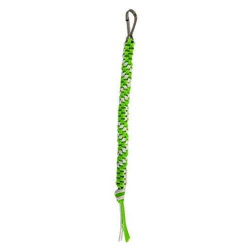 Market on Blackhawk:  Plastic Braided Zipper Pull & Key Chains - Zipper Pull:  Green & White with Lanyard Hook (approx 6")  |   Rag Rug Haven