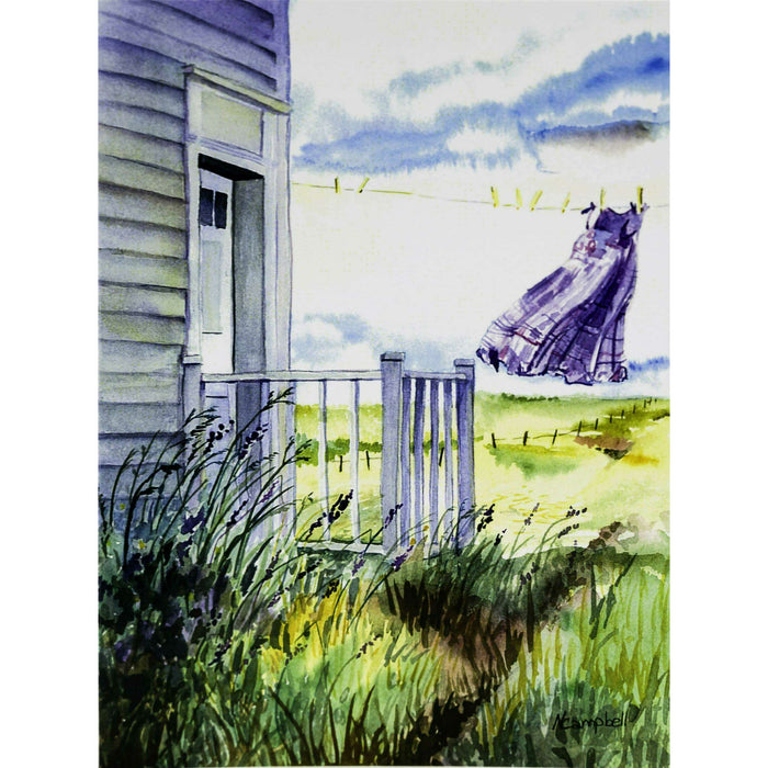 Market on Blackhawk:  Purple Dress WaterColor Card (4" x 5") - Purple Dress Card  |   Natalie Campbell