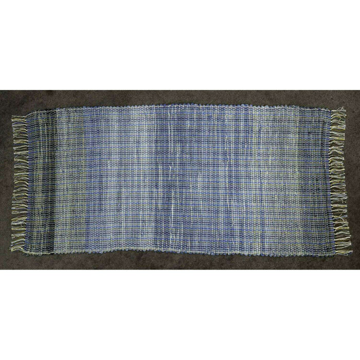 Market on Blackhawk:  Rag Rugs: Denim (loom-made by hand) - Blues (25" x 57")  |   Rag Rug Haven