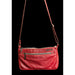 Market on Blackhawk:  Red Leather Crossbody Bag (#1606) - Default Title  |   Quilts by Barb