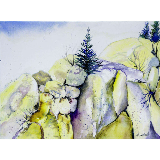 Market on Blackhawk:  Rocky Cliff WaterColor Card (4" x 5") - Rocky Cliff Card  |   Natalie Campbell