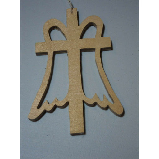 Market on Blackhawk:  Scroll Saw Wood Ornament: Angel Wings with a Cross - Default Title  |   Rag Rug Haven