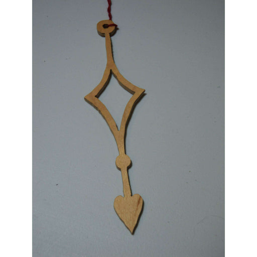 Market on Blackhawk:  Scroll Saw Wood Ornament: Diamond Icicle - wood diamond icicle ornament  |   Rag Rug Haven
