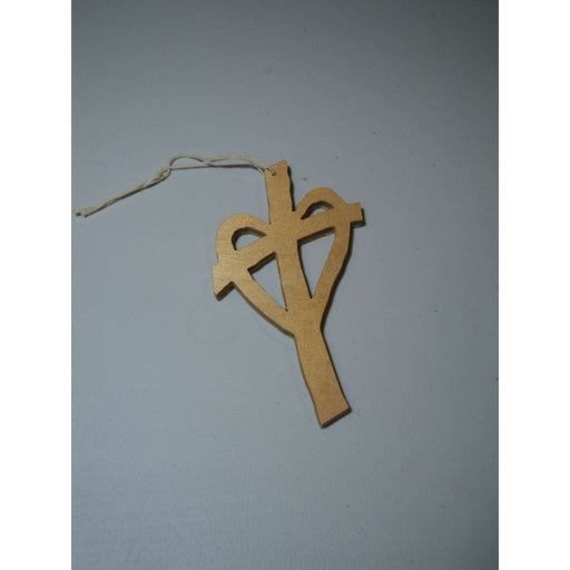 Market on Blackhawk:  Scroll Saw Wood Ornament: Heart Cross - wood heart cross ornament  |   Rag Rug Haven