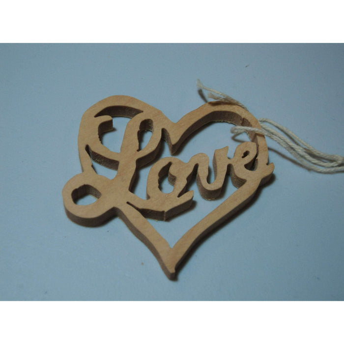Market on Blackhawk:  Scroll Saw Wood Ornament: Heart with Love - Default Title  |   Rag Rug Haven