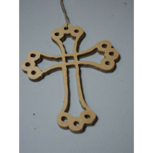 Market on Blackhawk:  Scroll Saw Wood Ornament: "Holey" Cross - wood holey cross ornament  |   Rag Rug Haven